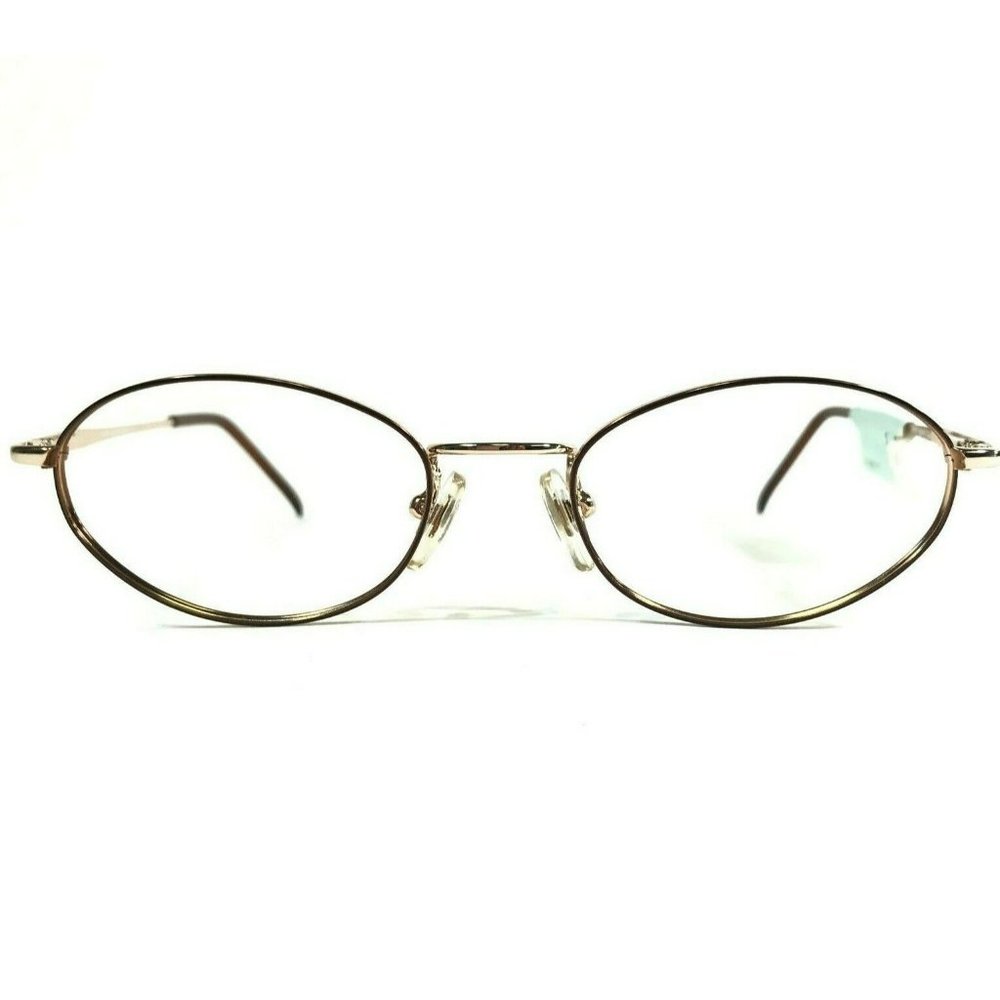 Laura Ashley RENEE Eyeglasses Frames Brown Round Oval Full Rim 50-18-140